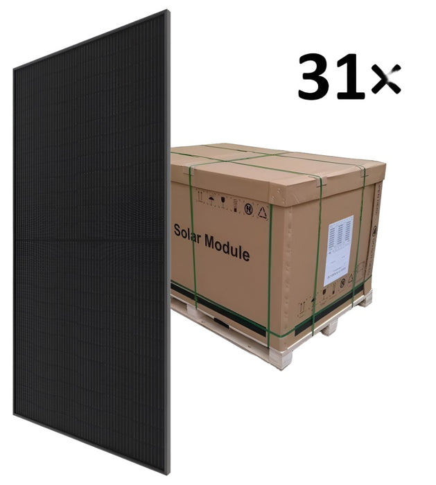 ELERIX ESM-580T Solar panel, Full Black, TOPCon N type, Mono, Half Cut, 580Wp, 144 cells, Pallet 31 pcs